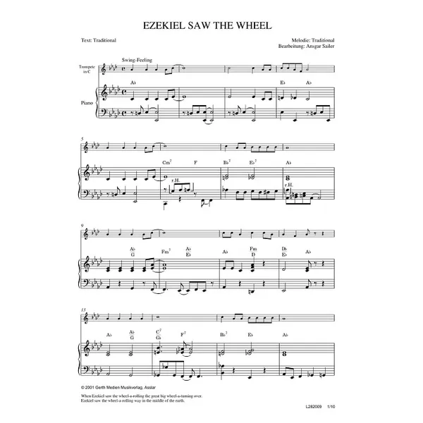 Produktbild des Artikels Ezekiel saw the Wheel (Noten - Download)