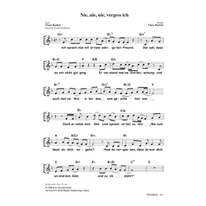 Produktbild des Artikels Nie, nie, nie, vergess ich (Noten - Download)