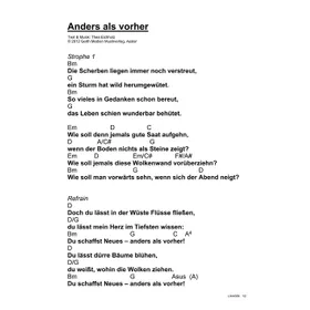 Produktbild des Artikels Anders als vorher (Noten - Download)