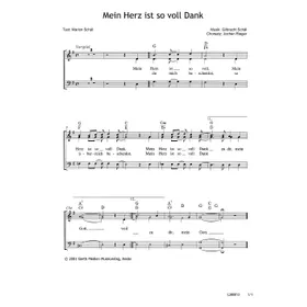Produktbild des Artikels Mein Herz ist so voll Dank (Noten - Download)