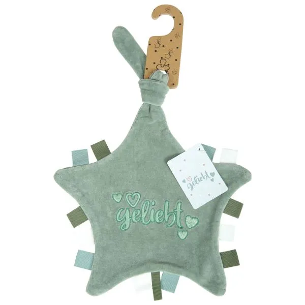 Produktbild des Artikels Baby Schmusetuch "geliebt" - salbei ()