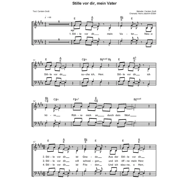 Produktbild des Artikels Stille vor dir mein Vater (Noten - Download)