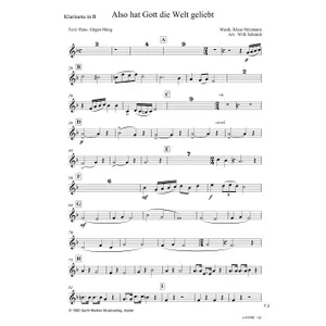 Produktbild des Artikels Also hat Gott die Welt geliebt (Klarinette in B) (Noten - Download)