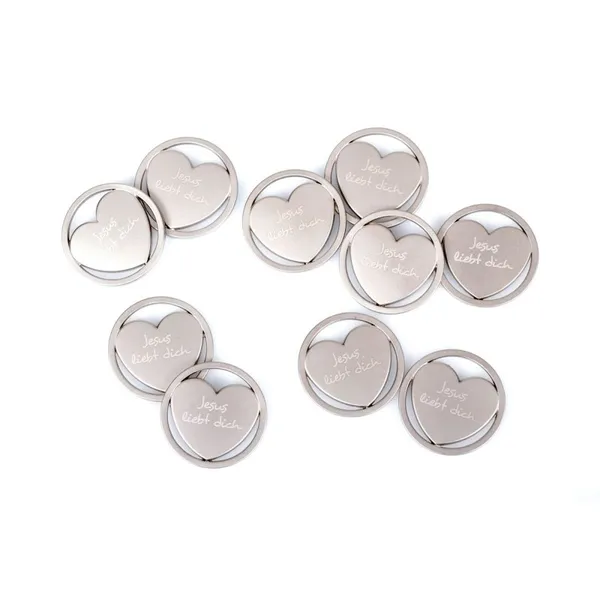 Produktbild des Artikels Einkaufswagenchip "Herz" - 10er Pack ()