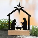 Stimmungsbild zu Teelichtleuchter "Krippe" - 14cm