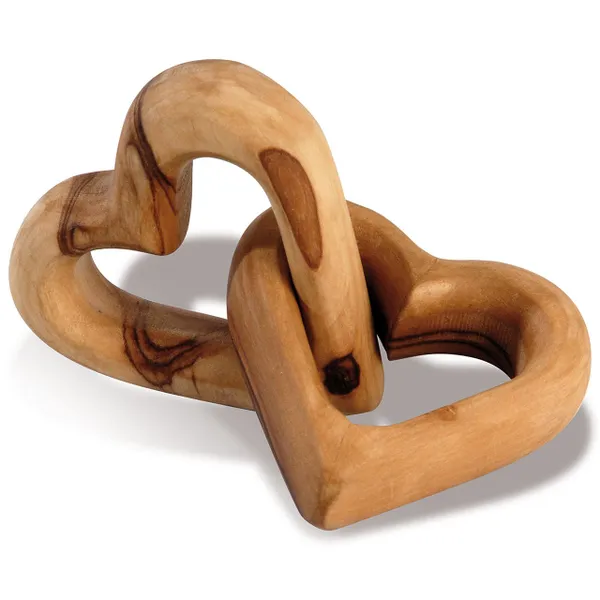 Produktbild des Artikels Olivenholz Verschlungene Herzen ()