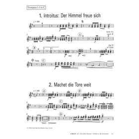 Produktbild des Artikels Gelobt sei, der da kommt (Trompete 1-3 in C) (Noten - Download)
