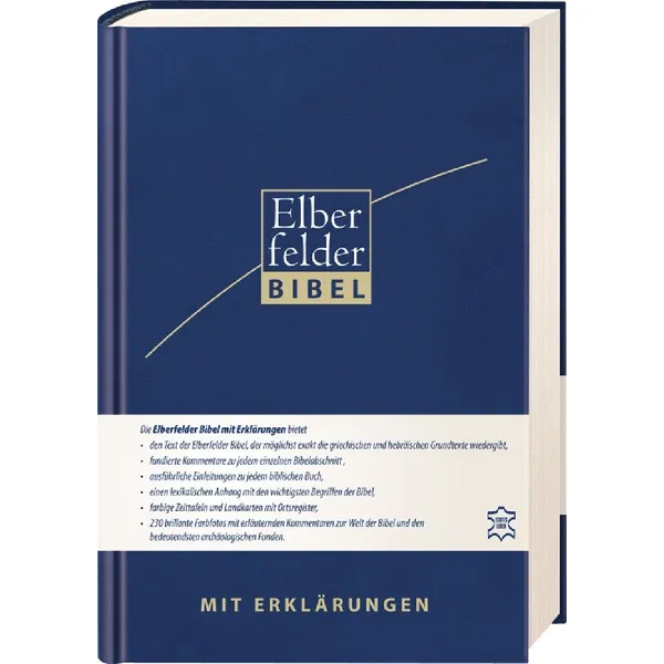 Produktbild des Artikels Elberfelder Bibel mit Erklärungen - Leder, Goldschnitt (Bibel - Leder)