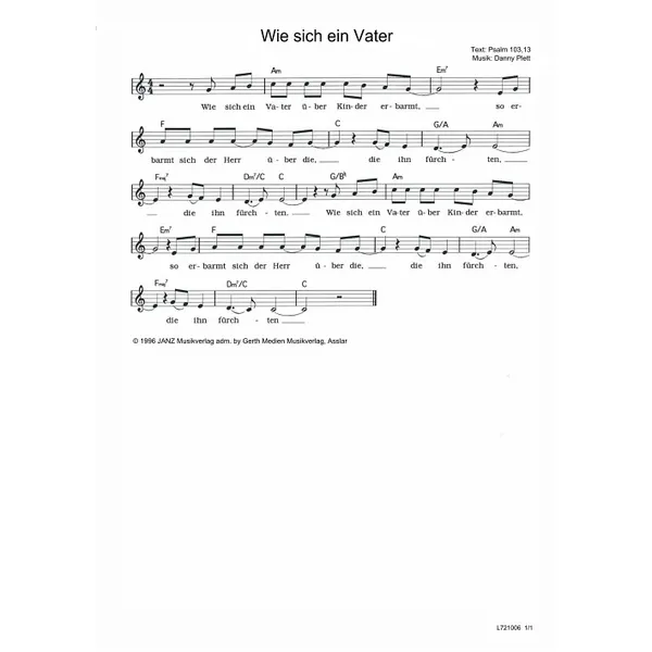 Produktbild des Artikels Wie sich ein Vater (Noten - Download)
