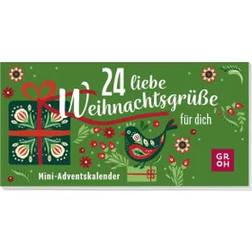 Produktbild des Artikels 24 liebe Weihnachtsgrüße für dich - Mini-Adventskalender (Kalender)