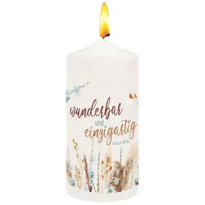 Produktbild des Artikels Kerze "wunderbar und einzigartig" ()