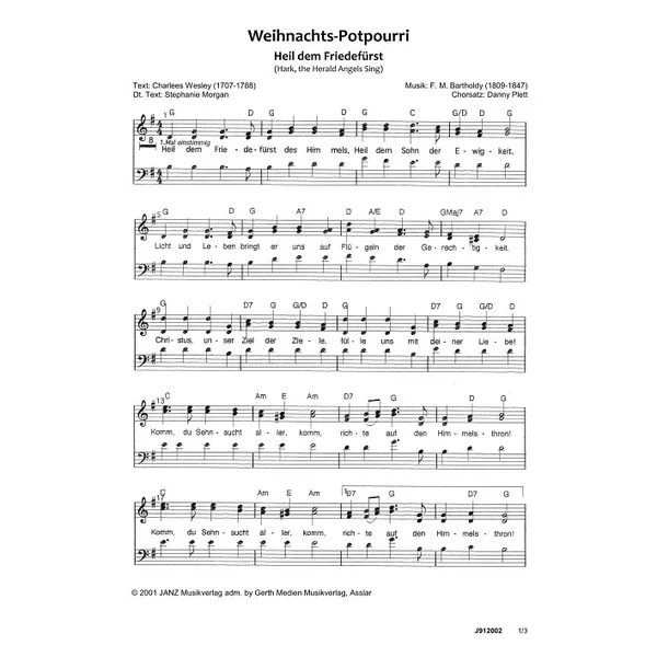 Produktbild des Artikels Weihnachts-Potpourri (Noten - Download)