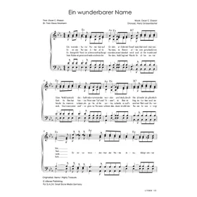 Produktbild des Artikels Ein wunderbarer Name (Noten - Download)