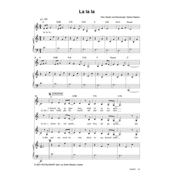 Produktbild des Artikels La la la (Noten - Download)