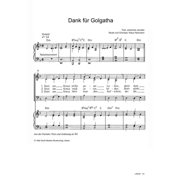 Produktbild des Artikels Dank für Golgatha (Noten - Download)