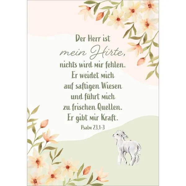 Produktbild des Artikels Postkarten: Der Herr ist mein Hirte, 4 Stück (Schreibwaren)