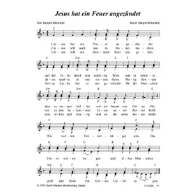 Produktbild des Artikels Jesus hat ein Feuer angezündet (Noten - Download)