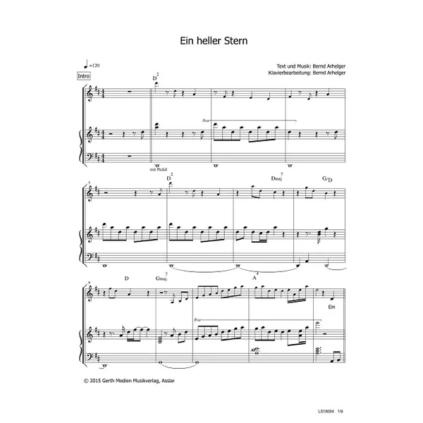 Produktbild des Artikels Ein heller Stern (Noten - Download)
