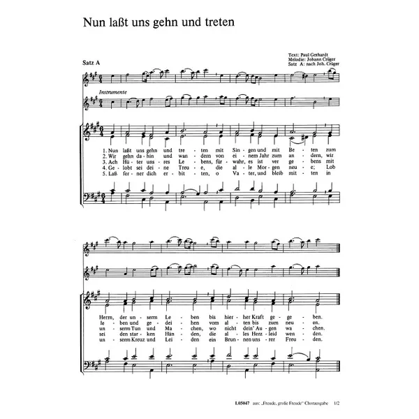 Produktbild des Artikels Nun lasst uns gehn und treten (Noten - Download)