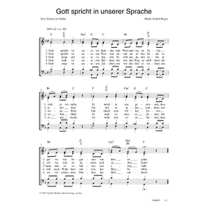 Produktbild des Artikels Gott spricht in unserer Sprache (Noten - Download)