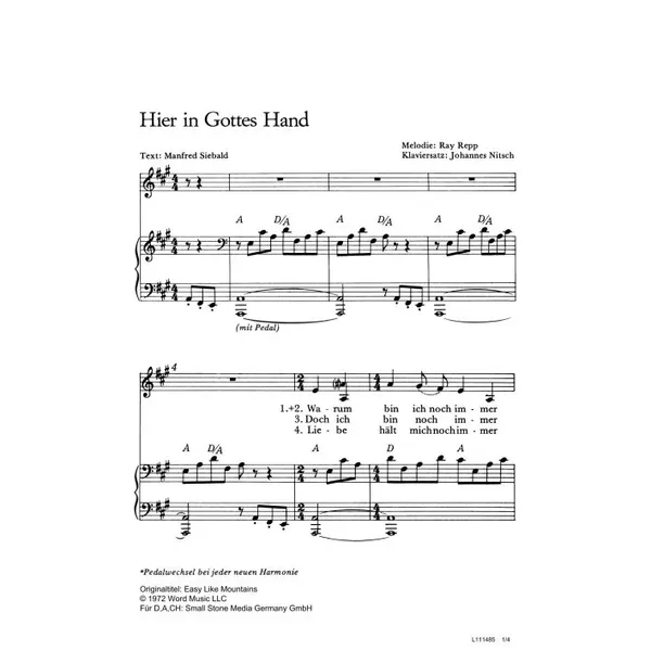 Produktbild des Artikels Hier in Gottes Hand (Noten - Download)