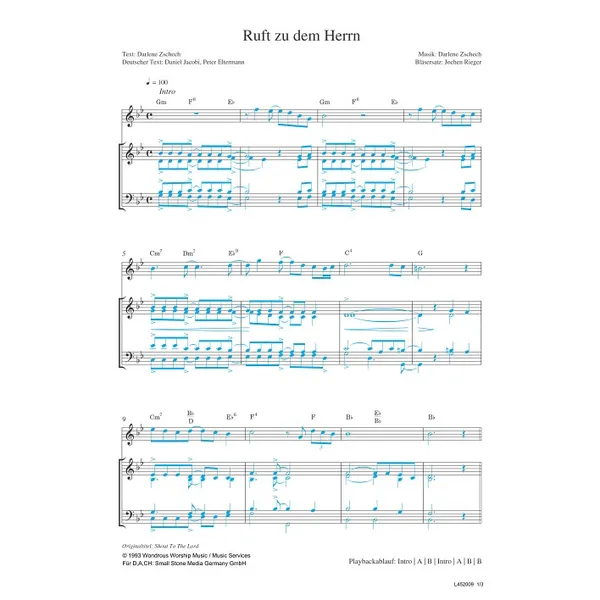 Produktbild des Artikels Ruft zu dem Herrn (Noten - Download)