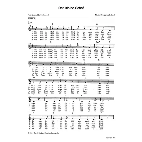 Produktbild des Artikels Das kleine Schaft (Noten - Download)