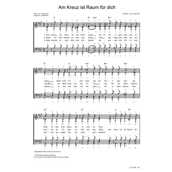 Produktbild des Artikels Am Kreuz ist Raum für dich (Noten - Download)