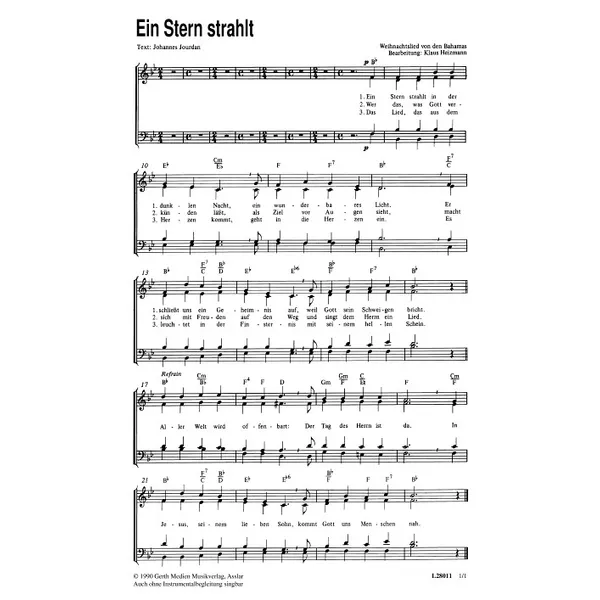 Produktbild des Artikels Ein Stern strahlt (Noten - Download)