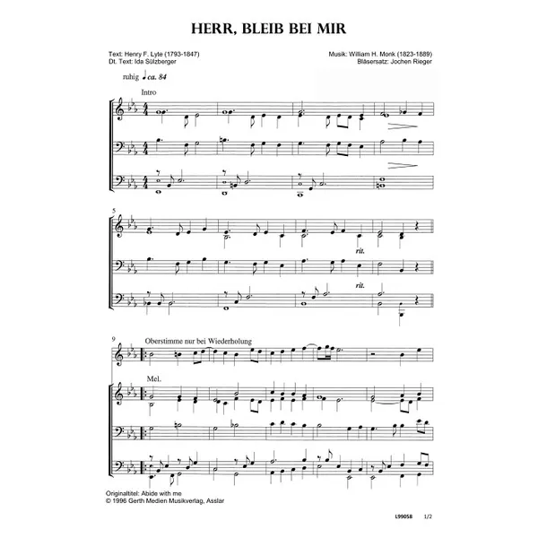 Produktbild des Artikels Herr, bleib bei mir (Noten - Download)