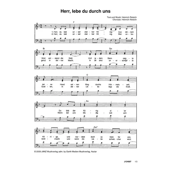 Produktbild des Artikels Herr, lebe du durch uns (Noten - Download)