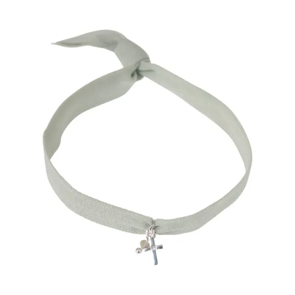 Produktbild des Artikels Armband Textil "Kreuz mit Perle" ()