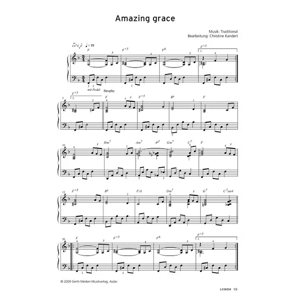 Produktbild des Artikels Amazing Grace (Noten - Download)