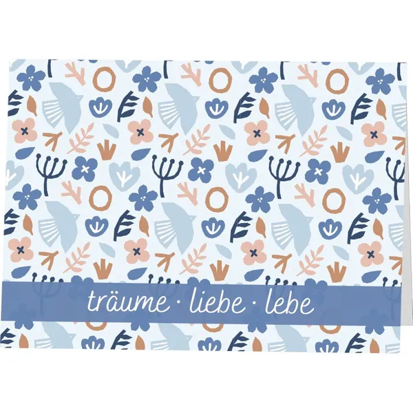 Produktbild des Artikels Faltkarte - träume, liebe, lebe (Schreibwaren)