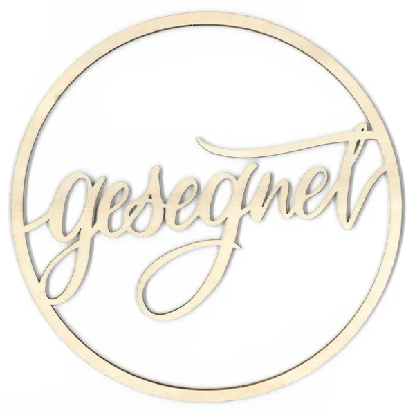 Produktbild des Artikels Deko-Holzreif "gesegnet" ()