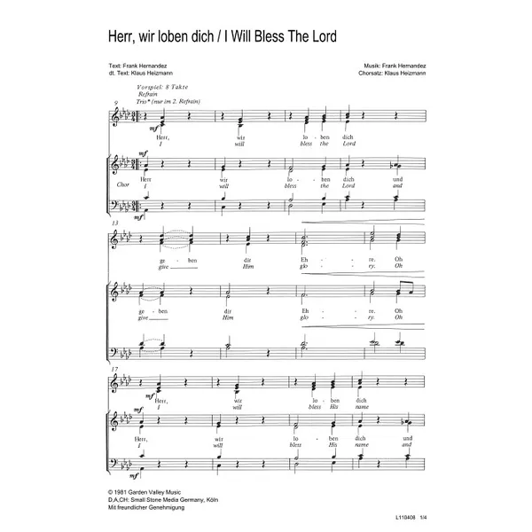 Produktbild des Artikels Herr, wir loben dich (Noten - Download)