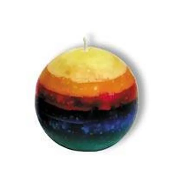 Produktbild des Artikels Regenbogenkerze Kugel - klein ()