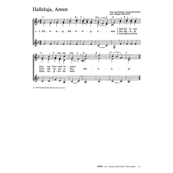 Produktbild des Artikels Halleluja, Amen (Noten - Download)