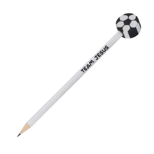 Produktbild des Artikels Holzbleistift mit Radierer "Fußball" (Schreibwaren)