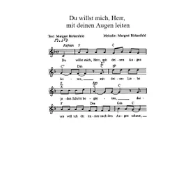 Produktbild des Artikels Du willst mich Herr mit deinen Augen leiten (Noten - Download)