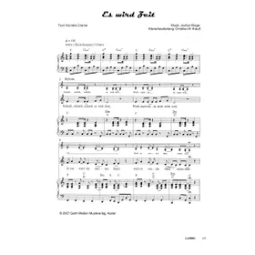 Produktbild des Artikels Es wird Zeit (Noten - Download)