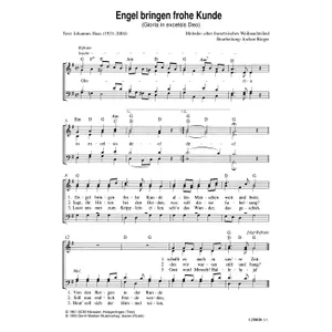 Produktbild des Artikels Engel bringen frohe Kunde (Noten - Download)