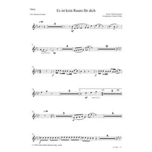 Produktbild des Artikels Es ist kein Raum für dich (Oboe) (Noten - Download)
