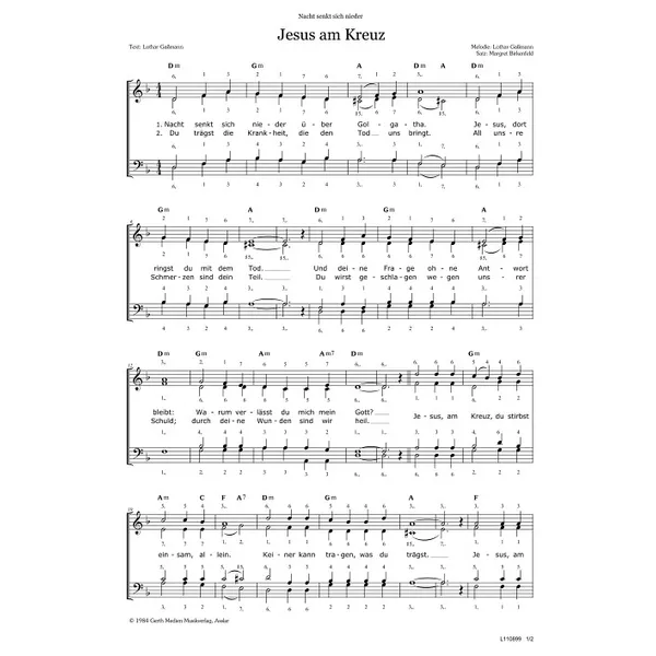 Produktbild des Artikels Jesus am Kreuz (Noten - Download)