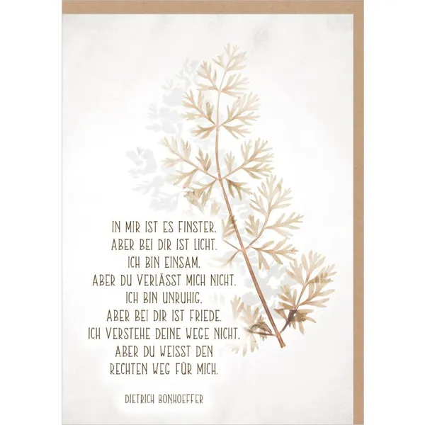 Produktbild des Artikels Faltkarte "Bei dir ist Frieden" (Schreibwaren)