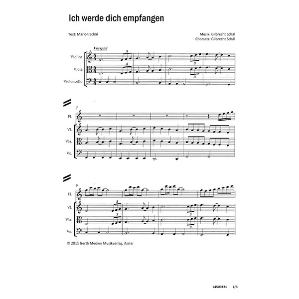 Produktbild des Artikels Ich werde dich empfangen (Noten - Download)
