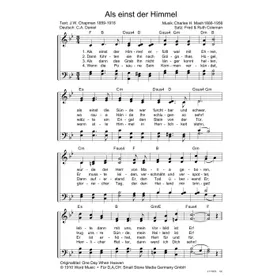 Produktbild des Artikels Als einst der Himmel (Noten - Download)