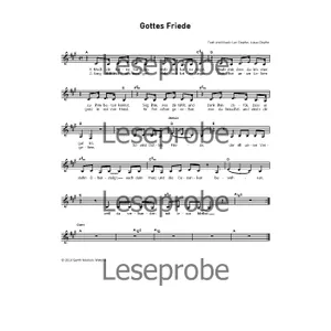 Produktbild des Artikels Gottes Friede (Noten - Download)