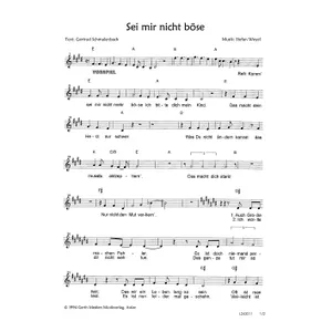 Produktbild des Artikels Sei mir nicht böse (Noten - Download)
