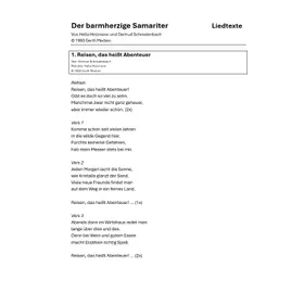 Produktbild des Artikels Der barmherzige Samariter (Liedtexte) (Noten - Download)